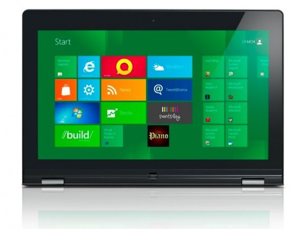 ideapad yoga tablet 574x450 - CES 2012 - Lenovo IdeaPad Yoga, o notebook contorsionista com Windows 8.