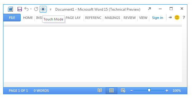 office touch - Microsoft Office 15 irá incluir suporte para telas sensíveis ao toque