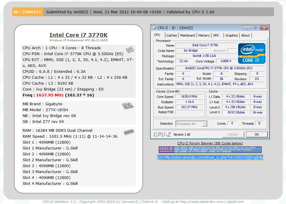 237b - Memória DDR3 com 3.000 MHz em overclock