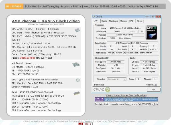 955q.thumbnail - AMD Phenom II X4 955 @ 7.2ghz