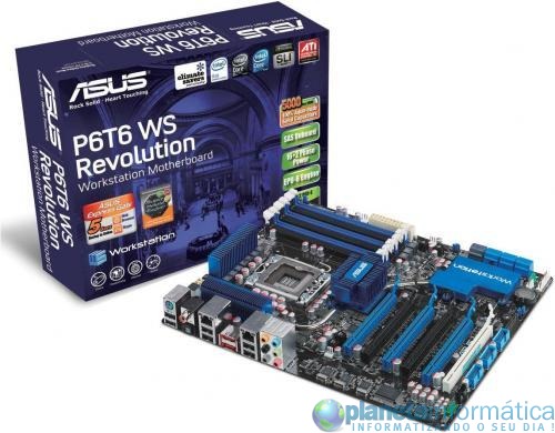 asus p6t6 ws revo 500 - Asus P6T6, com seis PCI-Express x16