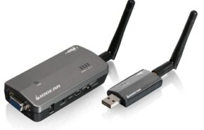 Adptador wireless Iogear USB to VGA kit, gera vídeo sem fio