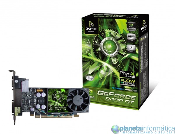 pr xfx9400gt1.thumbnail - XFX GeForce 9400 GT de baixo custo