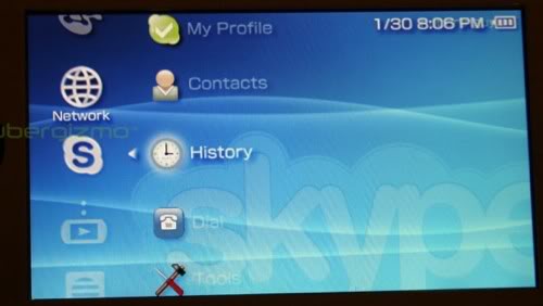 skype psp screenshoot - Skype já oficial na PSP com o novo firmware 3.90