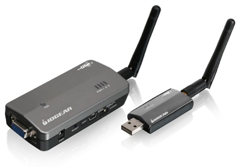 Adptador wireless Iogear USB to VGA kit, gera vídeo sem fio iogear wireless usb - Adptador wireless Iogear USB to VGA kit, gera vídeo sem fio