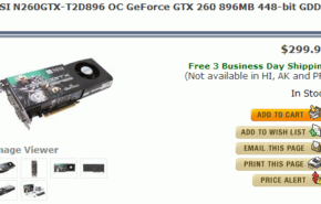 GeForce GTX 280 já é vendida a US$ 499