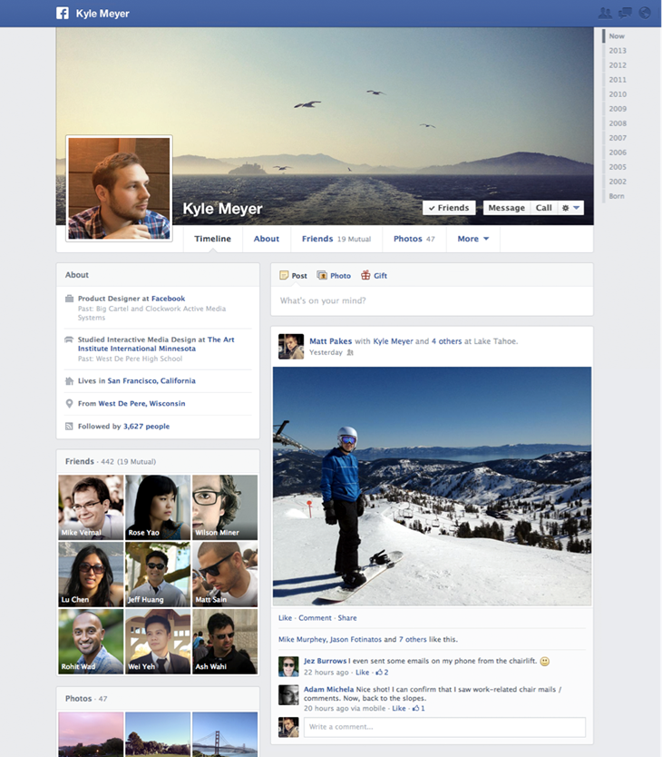 facebook introducing changes for timeline full - Nova alterações na Timeline do Facebook