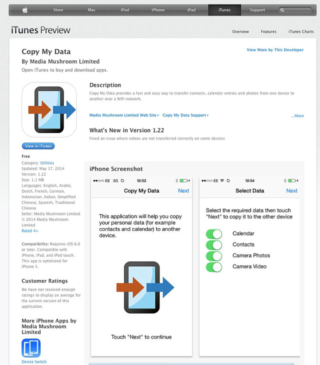 Copy My Data iOS - Apple publica sua guia para migrar de Android a iOS